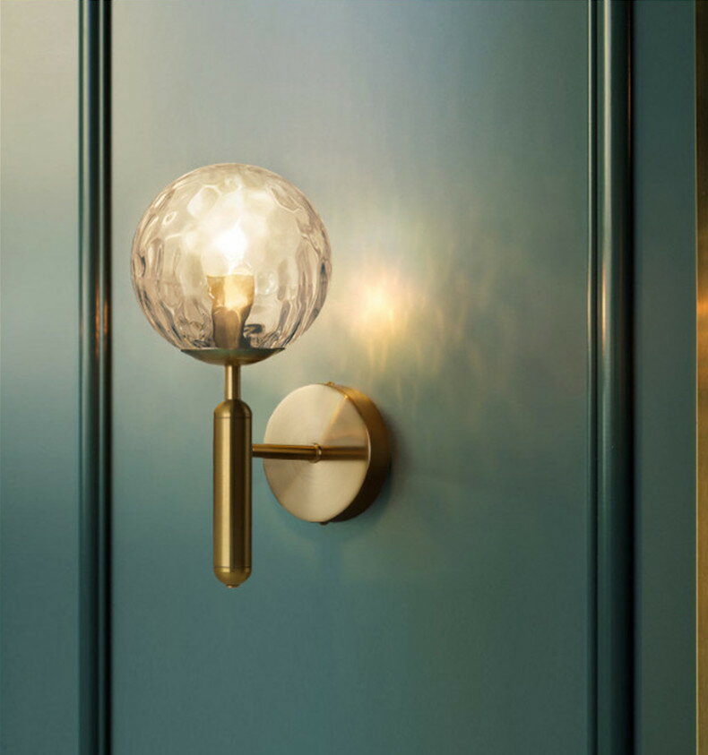 乐天商城 - ブラケットライト 北欧 ガラス 和風 LED対応 壁掛け照明 壁掛けライト レトロ ウォールライト 室内 間接照明 玄関照明 照明器具 水波紋 洋風 円形 階段 ダイニング 店舗 カフェ バー 廊下 ブラケット おしゃれ リビング 寝室