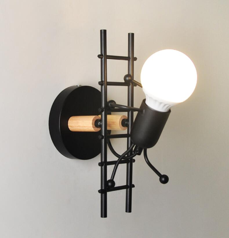 乐天商城 - ブラケットライト 人型 北欧 LED対応 1灯 ミニフィグ おしゃれ 壁掛け照明器具 洗面所 人形 子供部屋 階段 寝室 玄関 ウォールランプ 和風 オシャレ モダン インテリア照明 ルームライト 廊下 リビング 和室 洋室 書斎 壁掛けライト ベッドサイド ウォールライト