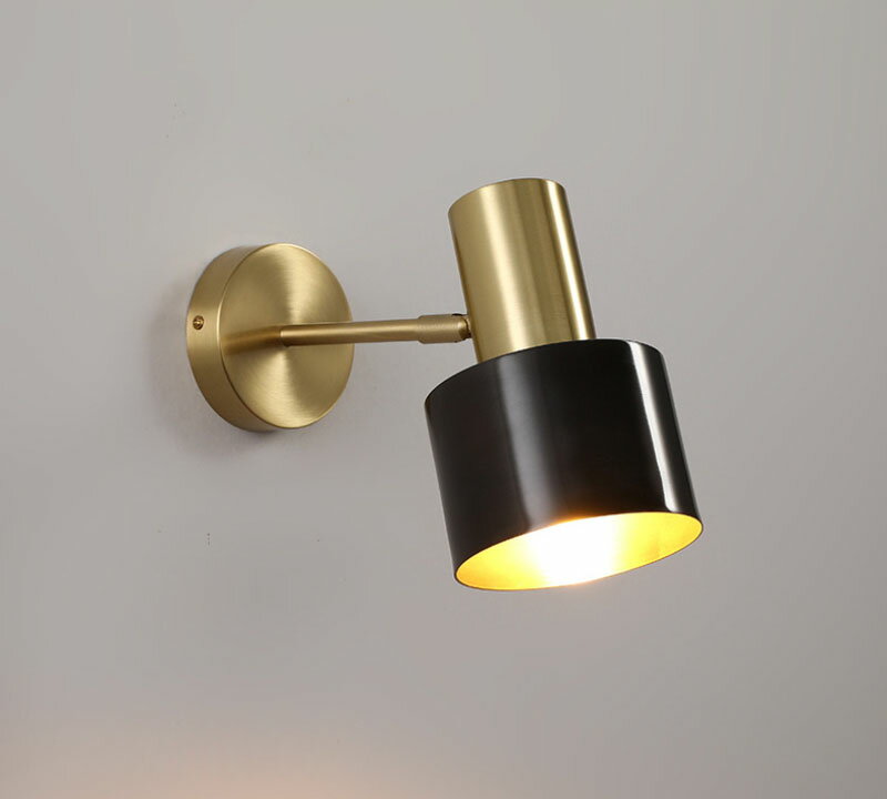 乐天商城 - ブラケットライト 真鍮 北欧 おしゃれ 円形筒形 壁付け LED対応 和風 ベッドライト 壁掛け照明 洋室 和室 壁掛けライト ナイトライト ベッドルーム 階段 洗面所 寝室 ウォールランプ インテリア照明 書斎 読書 勉強 照明器具 シンプル オシャレ ベッドサイドランプ