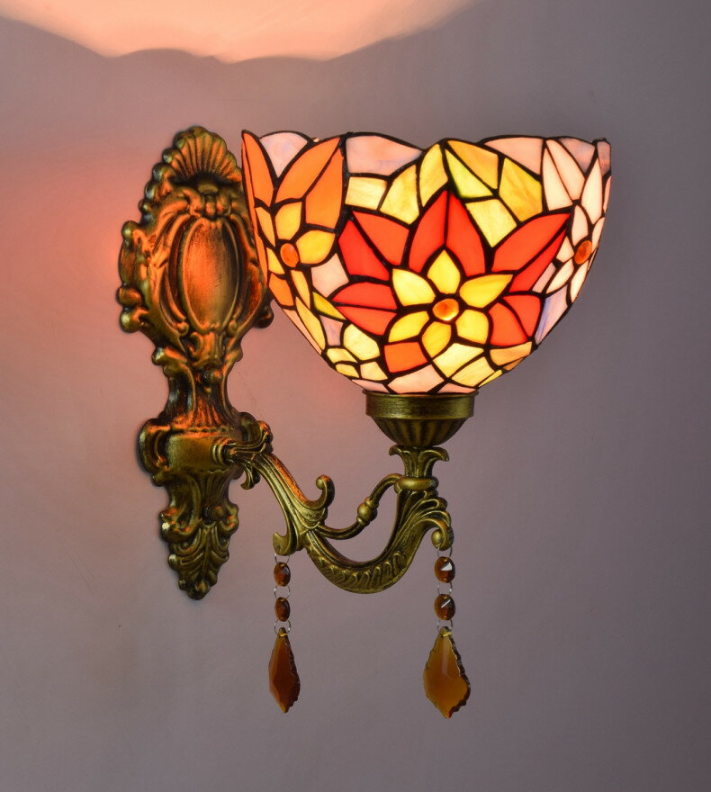 乐天商城 - 壁掛けライト ブラケットライト 室内照明 壁掛け照明 照明器具 led照明 ステンドグラス照明 レトロ ウォールライト 玄関照明 間接照明 おしゃれ リビング 階段 寝室 ダイニング 店舗 カフェ 照明