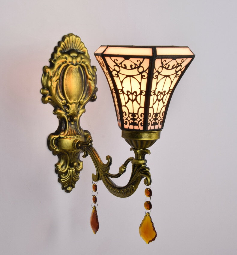 乐天商城 - 壁掛けライト ブラケットライト 室内照明 壁掛け照明 照明器具 led照明 ステンドグラス照明 レトロ ウォールライト 玄関照明 間接照明 おしゃれ リビング 階段 寝室 ダイニング 店舗 カフェ 照明