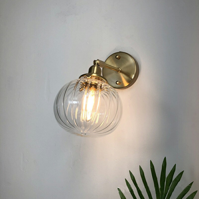 乐天商城 - ブラケットライト 真鍮 北欧 おしゃれ 円形 壁付け LED対応 壁掛けライト 和風 ベッドライト 壁掛け照明 ナイトライト ベッドルーム 階段 洗面所 寝室 ウォールランプ インテリア照明 書斎 読書 勉強 照明器具 シンプル オシャレ ベッドサイドランプ 洋室 和室