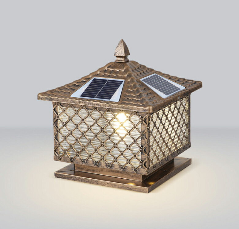 ソーラーライト LED 門柱灯 柱上付け照明 高さ29cm ガーデンライト ソーラー照明 スタンドライト 屋外..