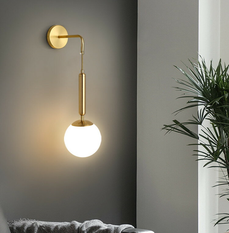 乐天商城 - ブラケットライト 北欧 LED対応 おしゃれ ガラス 円形 筒形 壁掛け照明 和風 円形 ボール モダン オシャレ ウォールランプ 階段 玄関 壁付け照明 洋風 ルームライト 階段 和室 廊下 リビング 居間 寝室 ウォールライト インテリア ベッドサイド 壁掛けライト