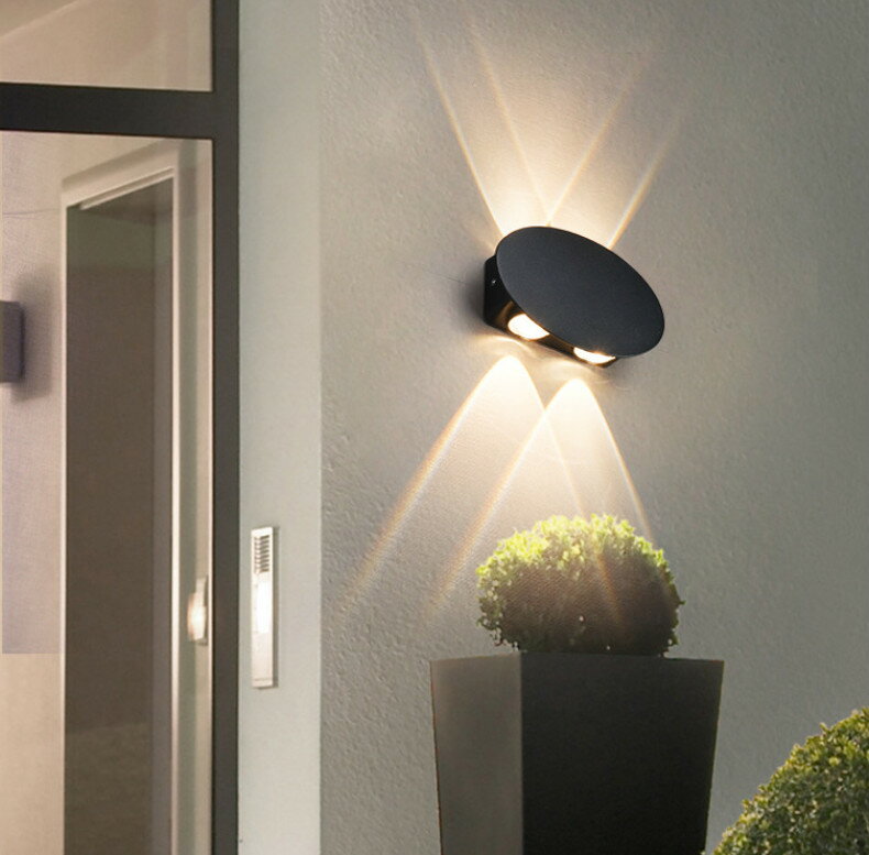 乐天商城 - ブラケットライト 北欧 屋外照明 防雨 壁掛けライト 照明器具 ウォールライト LED照明 4灯 スポットライト ブラケット レトロ 壁掛け照明 玄関 間接照明 おしゃれ 階段 廊下 戸外照明 室内も可