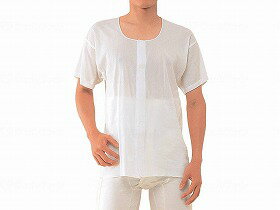 クレープ紳士前開き半袖　LL