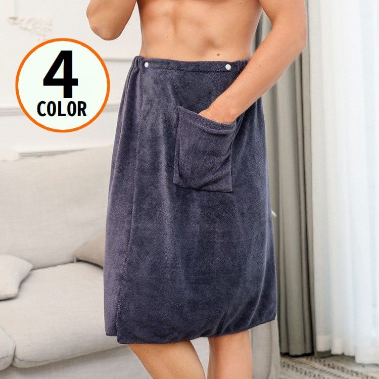 送料無料 ラップタオル メンズ 男性 レディース 女性 マイクロファイバー 吸水 速乾 腰巻きタオル バスタオル 湯上りタオル 無地 お風呂