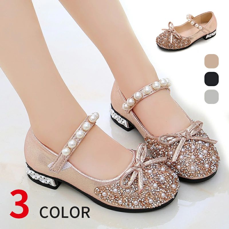 キッズ 発表会 フォーマル靴 女の子 フォーマルシューズ キラキラ スパンコール 子供靴 パンプス ガールズ 子供 靴 女児 サンダル ジュ