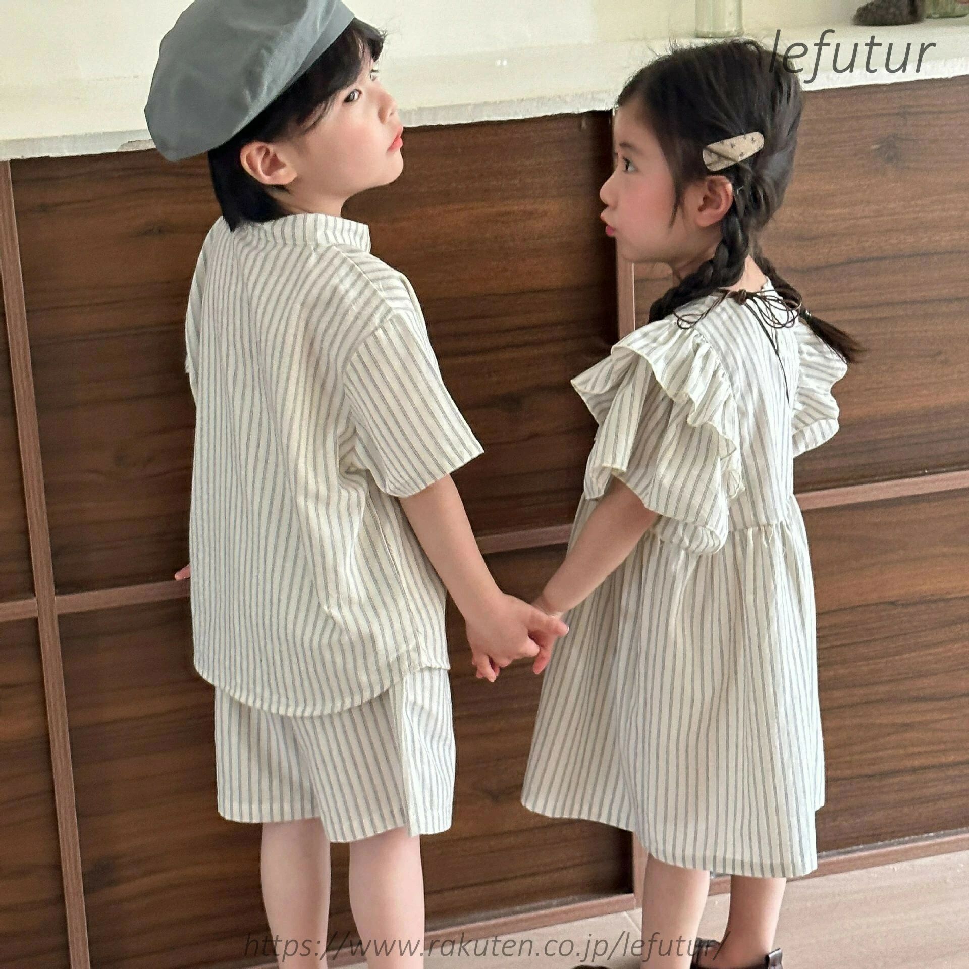 子供服 ワンピース 男の子 女の子 セットアップ 双子 お揃い 姉妹お揃い 兄弟お揃...