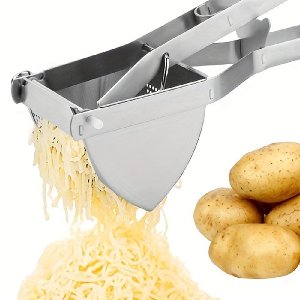 蔬菜脫水器 - ポテトマッシャー ポテトポテトマッシャーステンレス鋼スクイーザ マッシャー 裏ごし器 ポテトマッシャー 絞り器 プレスストレーナー フ