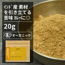 有機ターメリックパウダー 20g【エヌ・ハーベスト】インド産 香辛料 スパイス ハーブ カレー　エスニック　 オーガニック 無農薬 有機JAS認定 有機栽培 ウコン　ハルディ 手作り メール便