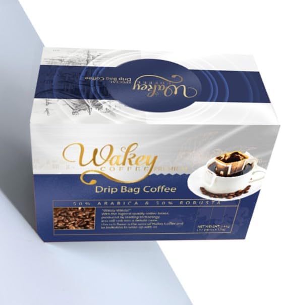 WAKEY COFFEE スペシャル ウェイキー ドリップコーヒー ドリップパック コーヒー アラビカ50% ロブスタ50% ブランド 144g (12パック×12g)ベトナムコーヒー