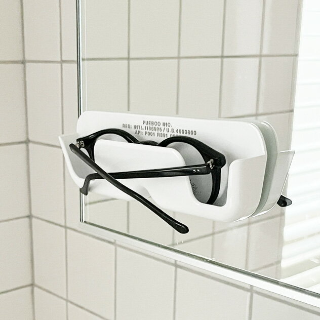 ALUMINIUM DIE CASTING GLASSES HOLDER アルミダイキャスト グラシーズ(眼鏡) ホルダー PUEBCO プエブコメガネ 眼鏡型トレー グラス トレイ メガネ置き 洗面所 アルミ製 3