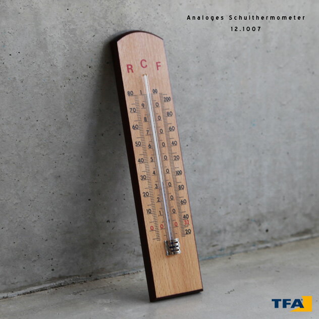 TFA Dostmann / Analoges School Tchulthermometer 12.1007 TFAドストマン / アナログ スクール サーモメーター温度計 ドイツ製 壁掛 学校 W5.7cm×D1.6cm×H25cm Schulthermometer tsukuda 佃企画