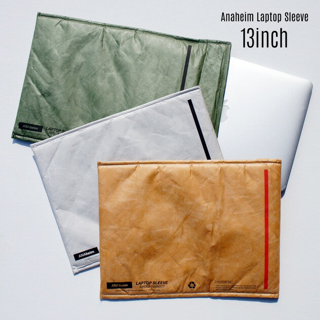 楽天interior shop Nia （ニア）Anaheim Laptop Sleeve 13inch / ラップトップ スリーブ 13インチANAHEIM HOUSEHOLD GOODS / アナハイムタイペック DUPON社 Tyvekmac book air13 マックブック PCケース ノートパソコン ケース 書類入れ 封筒 DETAIL