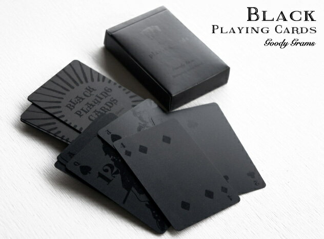 真っ黒　トランプ BLACK PLAYING CARDS / ブラックトランプ Goody Grams グッティーグラムス トランプ ブラック Black 黒 黒いトランプ 【あす楽対応_東海】