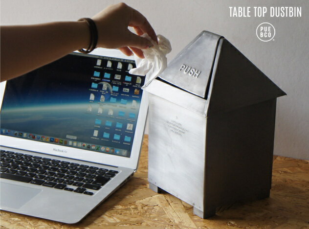 TABLE TOP DUSTBIN / テーブル トップ ダストビン PUEBCO プエブコ ゴミ箱 ダストボックス 卓上 小さなゴミ箱のサムネイル