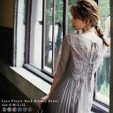 【24H限定!全品10%オフクーポン!】結婚式 ワンピース パーティードレス ドレス レース バックリボン 2way プリーツ フレア 大きいサイズ 小さいサイズ 刺繍 披露宴 二次会 お呼ばれ 成人式 同窓会 ドレス 謝恩会 卒業パーティー 大学生 卒業式 袖あり 袖有り(4)