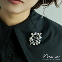 ブローチ レディース リーフ パール コサージュ ピンバッチ 上品 結婚式 アクセサリー ジュエリー シルバー パーティー 大人 ゴージャス ジャケット フォー...