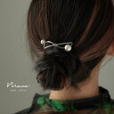 【全品10%オフクーポン!】パールメタルリボンヘアカフ ヘアアクセサリー ポニーフック ヘアピン ヘアカフス クリップ ゴールド シルバー シンプル パーティー...
