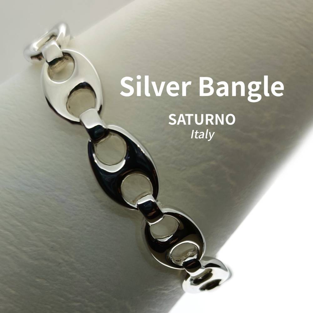 銀 - マリンチェーン 大人のバングル SATURNO 銀製 ブレスレット Marine