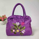 刺繍バッグ トートバック ボタニカル 刺繍 カバン 鞄 かばん 丸い かわいい 携帯用 持ち運び用 アクセサリーケース 可愛い シンプル 花柄 プレゼント 大人 上品