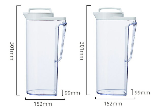冷水筒 2本セット 2.2L 横置き 水差し 麦茶ポット ピッチャー 耐熱 洗いやすい ドアポケット 水出し ポット