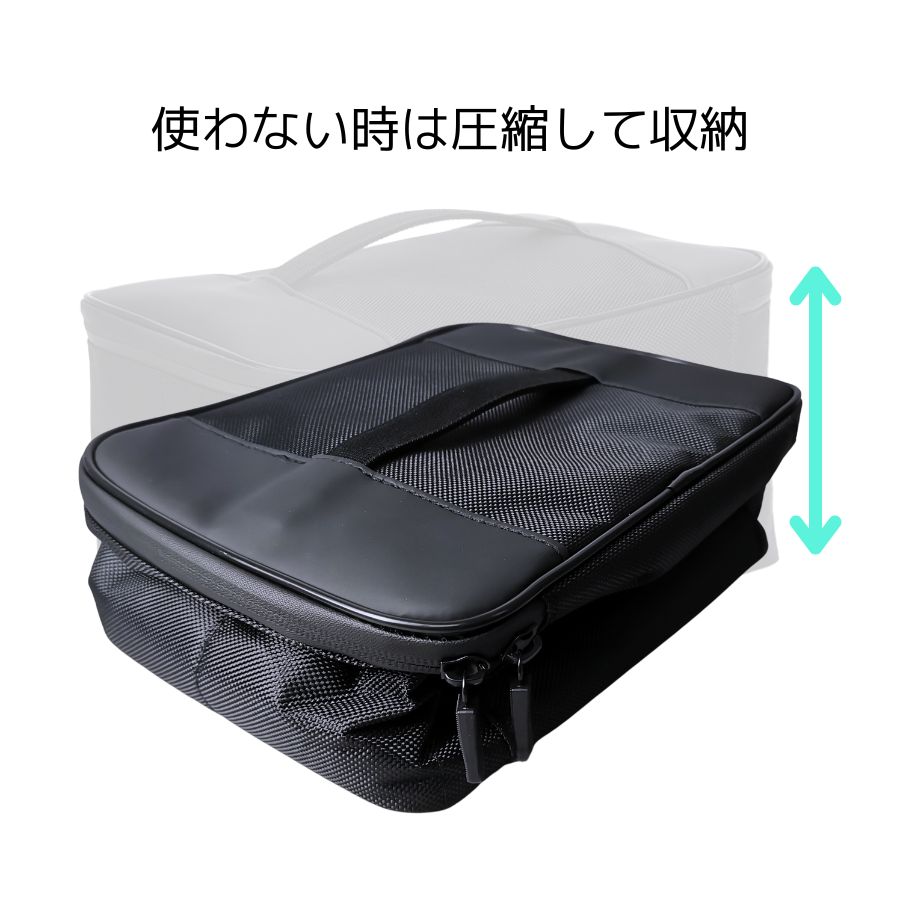 【日本企業】Nintendo Switch 収納バッグ 本体収納 グリップ収納 ケーブル収納 充電スタンド収納 取外し 組み立て 任天堂 ジョイコン収納 大容量 ハンドル 任天堂Switch 収納ケース 手提げ 黒 Nintendo Switch ケース セット保護 Switchカバー 送料無料 3