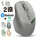 【1台2役】静粛性 ワイヤレスマウス Bluetooth/2.4G デュアル接続 DPI 調整機能搭載 無線マウス 静音タイプ ビジネス ゲーム両用 ギフト USB-C 充電式 パソコンマウス ミュート エルゴノミックデザイン 多機能 全数検査済み 新品 グレー 4色