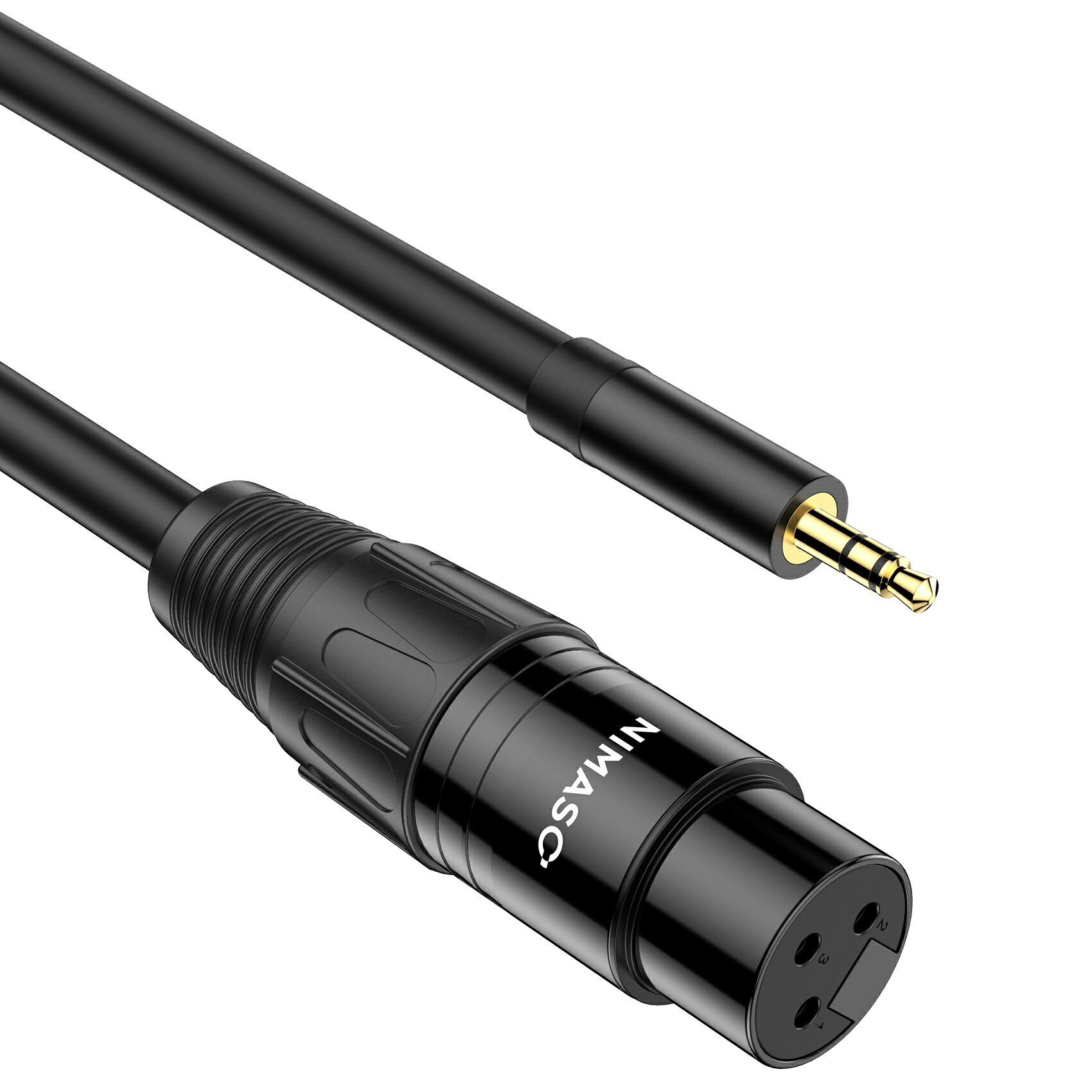 3.5mm to xlr NIMASO 3.5mm (オス) to XLR (メス) 変換ケーブル アンバランス接続 マイクケーブル xlr 3.5mm 変換 ケーブル (1m) オス-メス