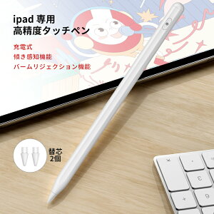 【5/26までP10倍】【1年保証】iPad 専用タッチペンiPad Pro11/12.9(2021) iPad Pro iPad Air4 ipad Mini 10.2 11 12.9 10.5 7.9 9.7インチ 第8世代 第7世代 傾き感知機能/パームリジェクション機能 スタイラスペン 極細 ペンシル 超高感度 充電式　送料無料