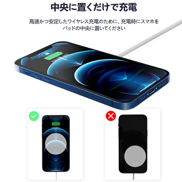 【1年保証】ワイヤレス急速充電器 スタンド ワイヤレス充電器 iphone iPhone12 iphone se2 マグネット式 最大15W Qi急速充電器 iPhone 12 / 12 Pro / 12 Mini / 12 Pro Max Samsung Galaxy/HUAWEI airpods nimaso 送料無料 翌日発送