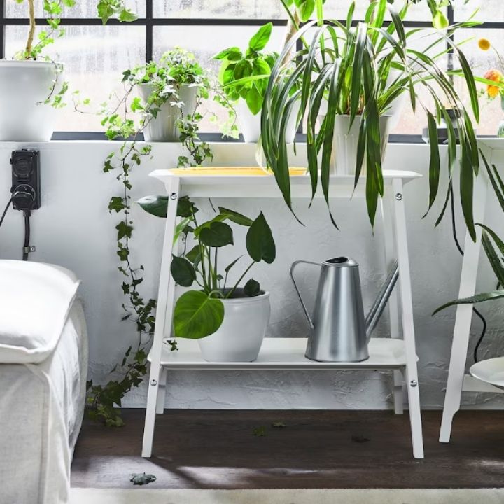 IKEA イケア ALPVIDE アルプヴィーデ プラントスタンド ホワイト 63 cm【スーパーS...