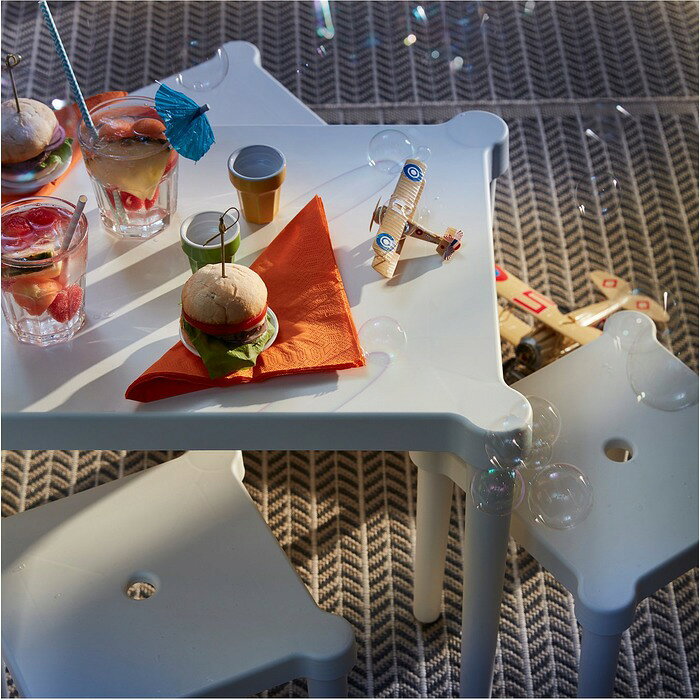 IKEA イケア UTTER ウッテル 子ども用スツール 28x28x27 cm 子ども用家具 ホワイト 30357786 [2]