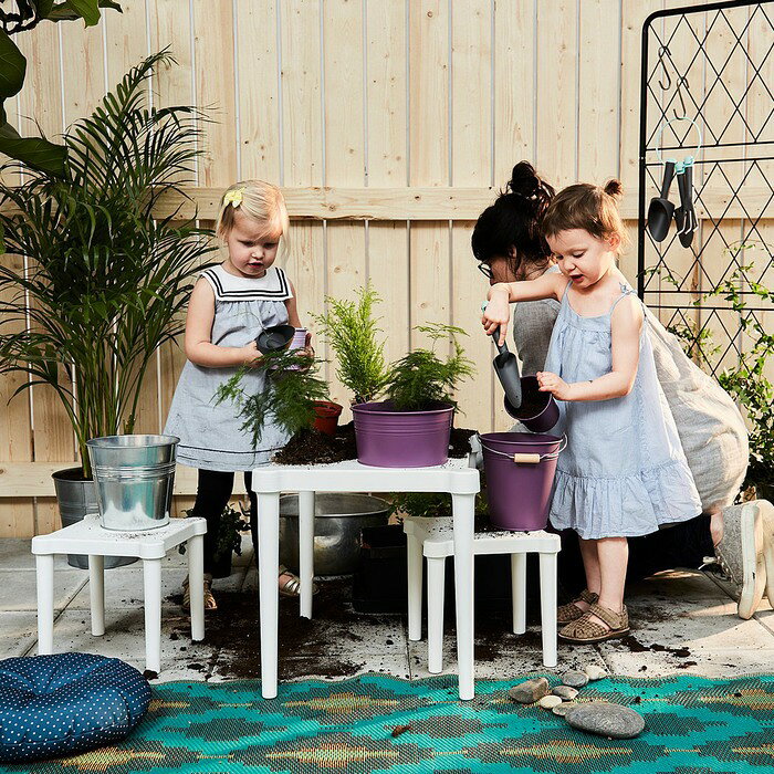 IKEA イケア UTTER ウッテル 子ども用スツール 28x28x27 cm 子ども用家具 ホワイト 30357786 [3]