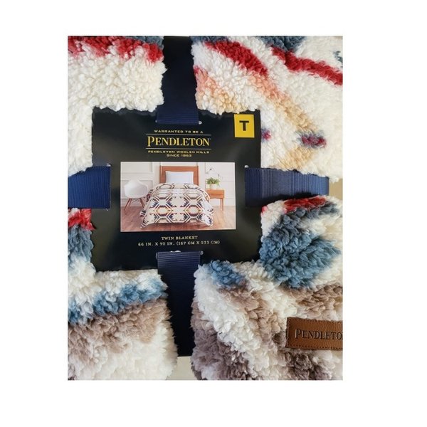 10/1限定! 最大50%オフクーポン! 秋冬暮らし ペンドルトン ブランケット ツイン ホワイトサンズ (Pendleton Blanket Twin White Sands） 167cm×233cm