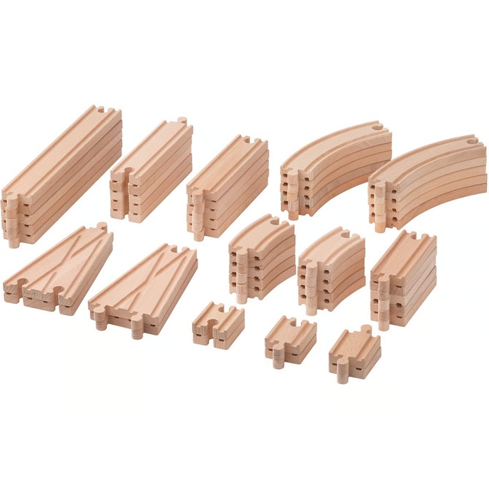 IKEA イケア LILLABO リラブー 木製レール 50点セット 電車おもちゃ 知育玩具 子供部屋 90320078