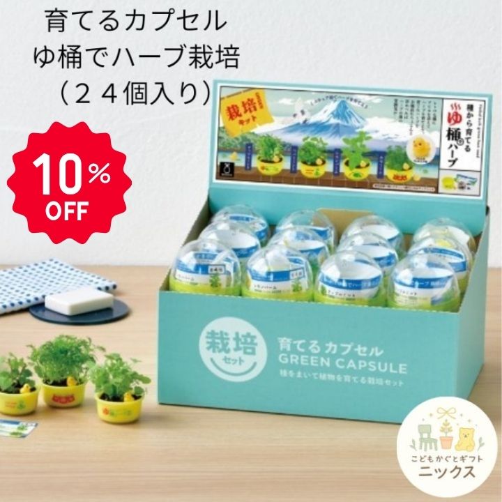 【10％OFF】栽培キット 室内 ハーブ 育てるカプセル ゆ桶でハーブ栽培 聖新陶芸 ミ...
