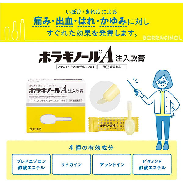 ＜2028年9月期限・送料無料＞【第(2)類医薬品】 ボラギノールA注入軟膏 2g×30個入 天籐製薬 nice-10025765 ナイスドラッグ サンプル画像2