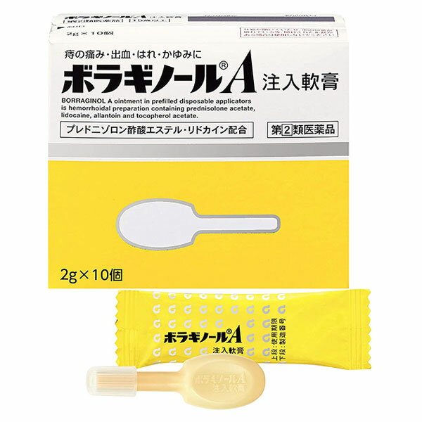 【第(2)類医薬品】 ボラギノールA注入軟膏 2g×10個入 天籐製薬