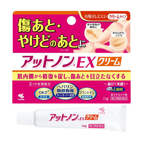 樂天商城 - 【第2類医薬品】 アットノンEX クリーム 15g 傷あと・やけどのあとに 小林製薬