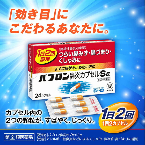 ★ 【第(2)類医薬品】 パブロン鼻炎カプセルSα 48カプセル 持続性鼻炎治療薬 セルフメディケーション税制対象商品 大正製薬 3