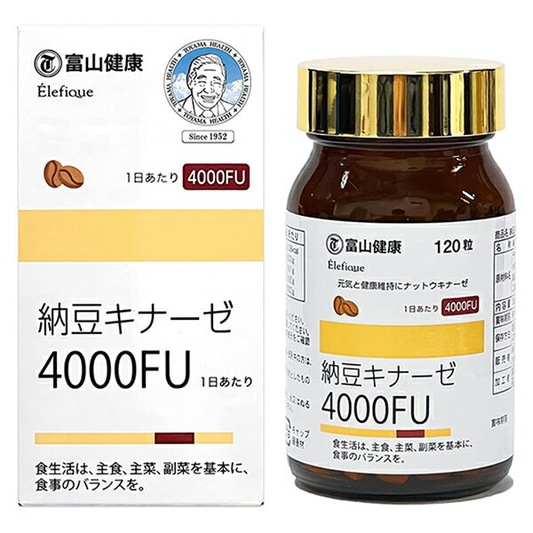 ★今ならポイント20倍★ ナットウキナーゼ 4000FU 120粒(30日分) 栄養補助食品 富山薬品