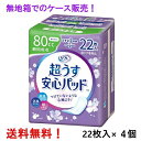 無地箱のケース販売 リフレ 超うす安心パッド 80cc 22枚入×4個 安心の中量用 リブドゥ 医療費控除対象商品