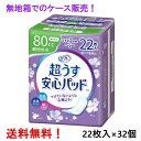 無地箱のケース販売 リフレ 超うす安心パッド 80cc 22枚入×32個 安心の中量用 リブドゥ 医療費控除対象商品