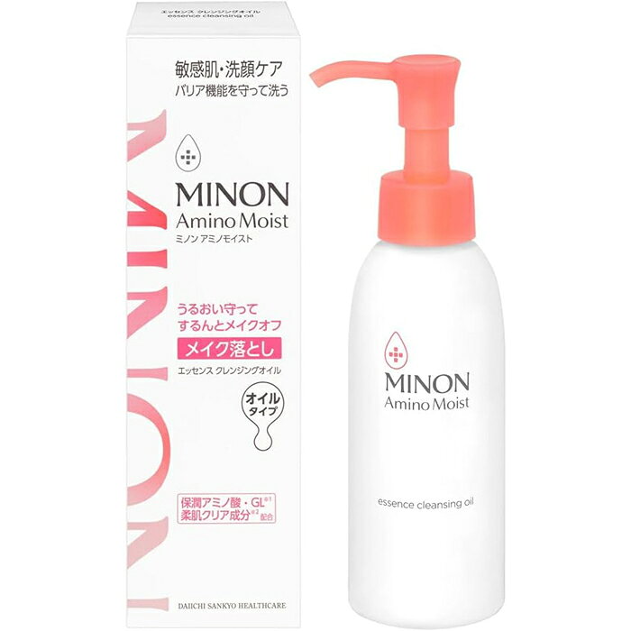 ※お取り寄せとなり、発送までに3～10日程お日にちを頂戴する場合がございます。 ■製品特徴 ◇しっかりメイクや毛穴の汚れもするんと落とすオイルタイプ。 ◇クッション性が高く厚みのある“とろうる”オイルが、肌あたりやさしく汚れを浮かせて落とします。 ◇アミノ酸系保湿オイル配合。 ◇肌のうるおいを守りながら汚れをオフ。洗いあがりもつっぱりません。 ◇植物性アミノ酸系洗浄成分配合。 ◇120mL。 ＜こんな方・こんな時に＞ ・しっかりメイクを手軽に落としたい方 ・洗い流した後のつっぱり感や乾燥が気になる方 ・メイク汚れだけでなく角栓などの毛穴汚れも落としたい時に ・洗うケアを見直したい時に ■ご使用方法 〇顔をぬらさずに、乾いた手のひらに適量(2プッシュ程度)を取り、顔全体にやさしくのばし、指の腹でらせんを描くようにメイクとなじませます。 〇その後、ぬるま湯で十分に洗い流して下さい。 ・クレンジングの後は、洗顔料をご使用下さい。 ・洗顔には、ミノン アミノモイストの洗顔料をおすすめします。 ・一般的なシアノアクリレート系成分のグルーを使用したまつげエクステンションにご使用いただけます。 ■成分 水添ポリイソブテン、ヤシ油脂肪酸PEG-7グリセリル、エチルヘキサン酸セチル、オレイン酸ソルビタン、ハイブリッドヒマワリ油、水、イソノナン酸イソノニル、イソステアリン酸PEG-8グリセリル、バリン、トレオニン、セリン、ロイシン、プロリン、ヒスチジン、グリシン、アラニン、アルギニン、グリセリン、ラウロイルグルタミン酸ジ（フィトステリル／オクチルドデシル）、リシンHCl、カルノシン、グルコシルルチン、ホスホリルオリゴ糖Ca、加水分解ヒアルロン酸、ヒアルロン酸ヒドロキシプロピルトリモニウム、ラウロイルグルタミン酸ジ（オクチルドデシル／フィトステリル／ベヘニル）、ラウロイルメチルアラニンNa、ホホバ種子油、マカデミア種子油、グリチルリチン酸2K、PCA-Na、PCA、乳酸Na、アスパラギン酸、イソロイシン、フェニルアラニン、ペンチレングリコール、トコフェロール、セイヨウアブラナ種子油、塩化Ca、フェノキシエタノール ■使用上の注意 ・肌に異常が生じていないかよく注意してご使用下さい。 使用中に、赤み、はれ、かゆみ、刺激、色抜け（白斑等）や黒ずみ等の異常があらわれた場合、使用した肌に直射日光があたって同様の異常があらわれた場合は、使用を中止し、皮ふ科医にご相談下さい。 使用を続けると症状を悪化させることがあります。 ・傷やはれもの、湿疹等、異常のある部位には使用しないで下さい。 ・肌の弱い方は腕の内側の皮ふの弱い部分に試していただき、赤みやかゆみが起きないことをご確認下さい。 ・目に入ったときは直ちに洗い流して下さい。異物感が残る場合は眼科医にご相談下さい。 ・乳幼児の手の届かない所に保管して下さい。 ・極端に高温又は低温の所、直射日光の当たる所には保管しないで下さい。 ・開封後は早めにご使用下さい。 ■お問い合わせ先 第一三共ヘルスケア株式会社 〒103-8541 東京都中央区日本橋3-14-10 お客様相談室：0120-337-336 受付時間：9：00〜17：00(土・日・祝日を除く) ■広告文責 ナイスドラッグ（06-4257-3385）　
