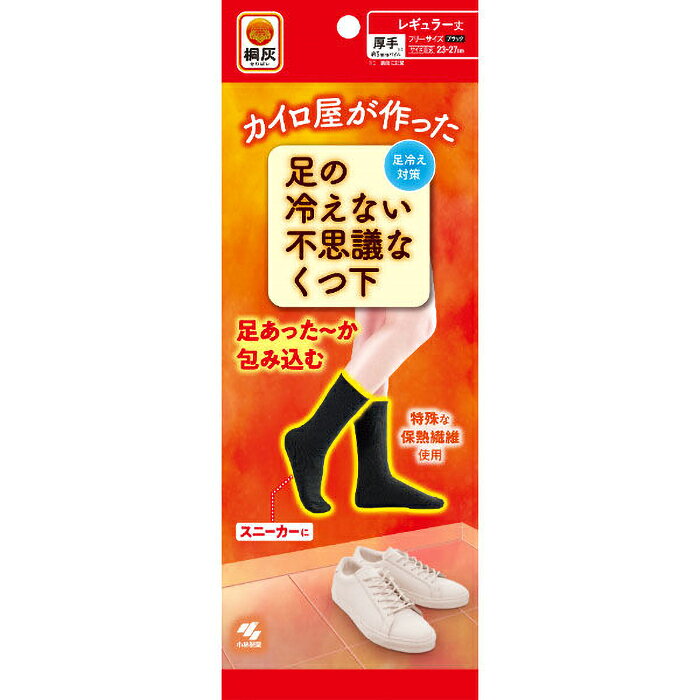桐灰 足の冷えない不思議なくつ下 レギュラーソックス 厚手 フリーサイズ 1足入 ブ...
