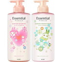 エッセンシャル プレミアム バリアシルキー&スムースポンプセット NewJeans×MURAKAMI スペシャルデザイン 各450mL 花王