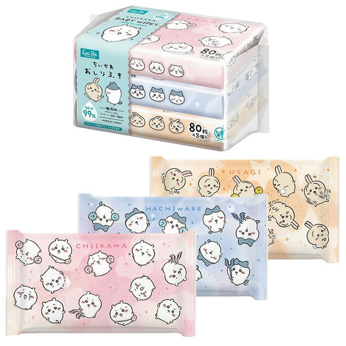 ちいかわ おしりふき 80枚×3個入 LEC レック