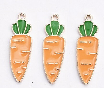 人参 1個 にんじん 野菜 チャーム アンティーク アクセサリーパーツ ハンドメイド 手芸材料